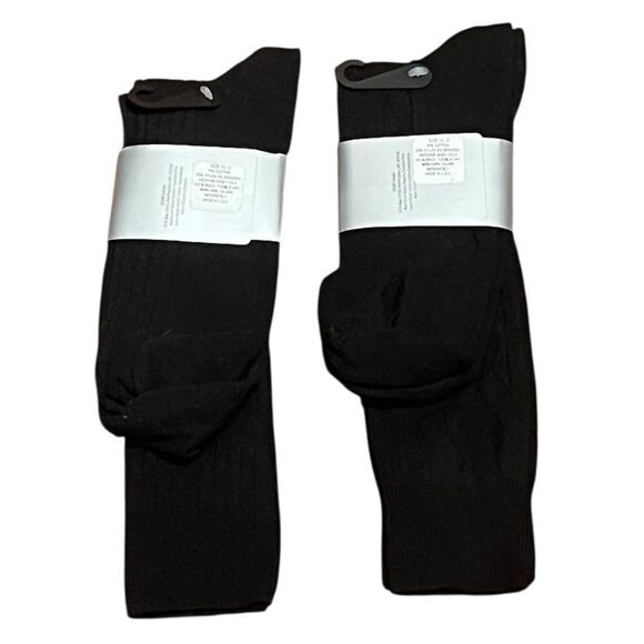 IZOD Men’s Black Socks, 2 Packs, Size L, Made In USA, NWT - Picture 2 of 6